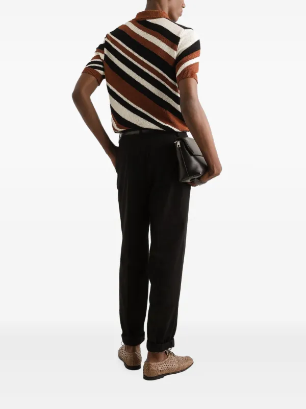 00s dolce&gabbana brown knit polo ニットポロ Dolce & Gabbana Knitted Polo Shirt | Brown | FARFETCH