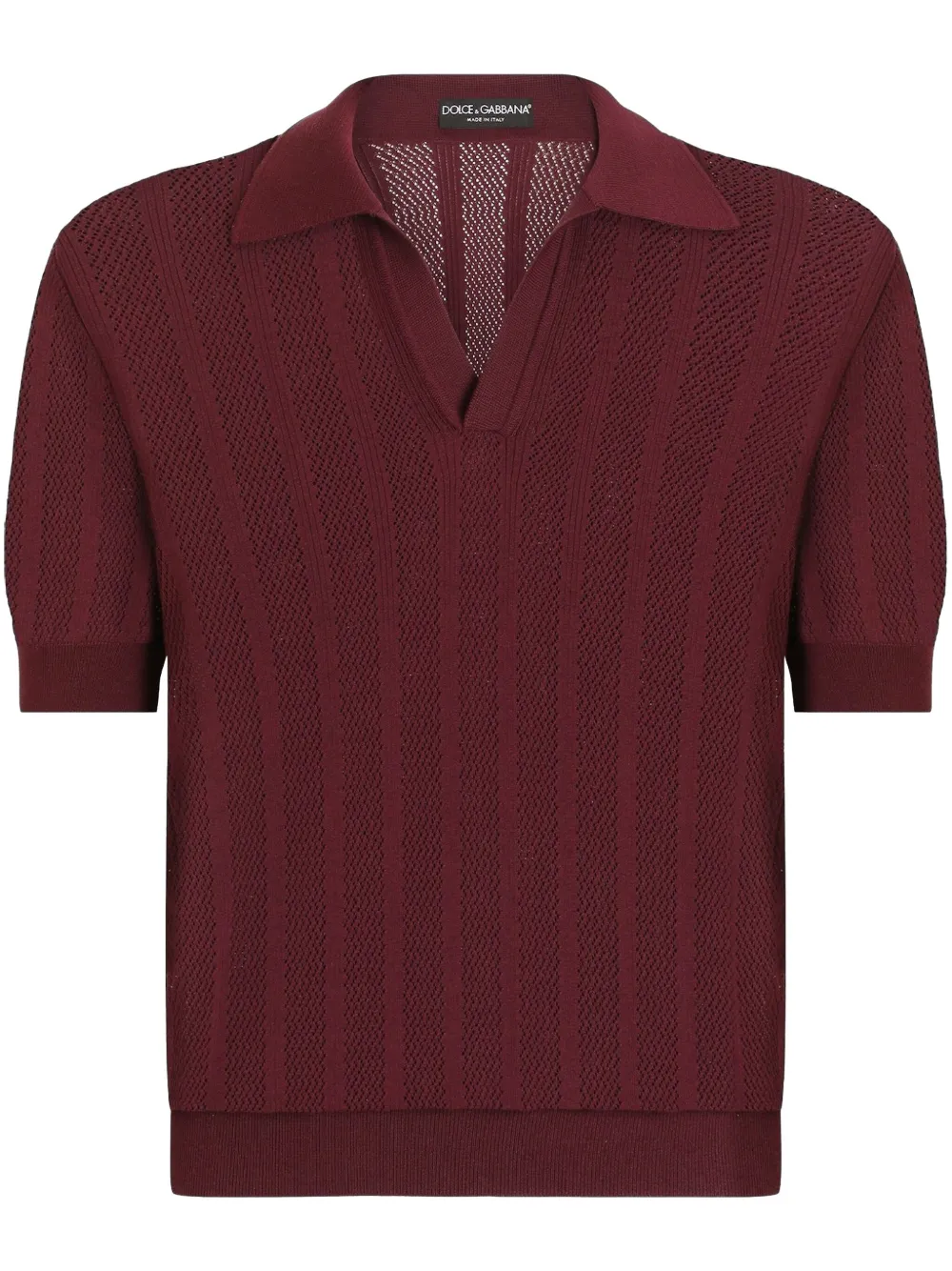 Dolce & Gabbana playera tipo polo tejida | rojo | Image 1