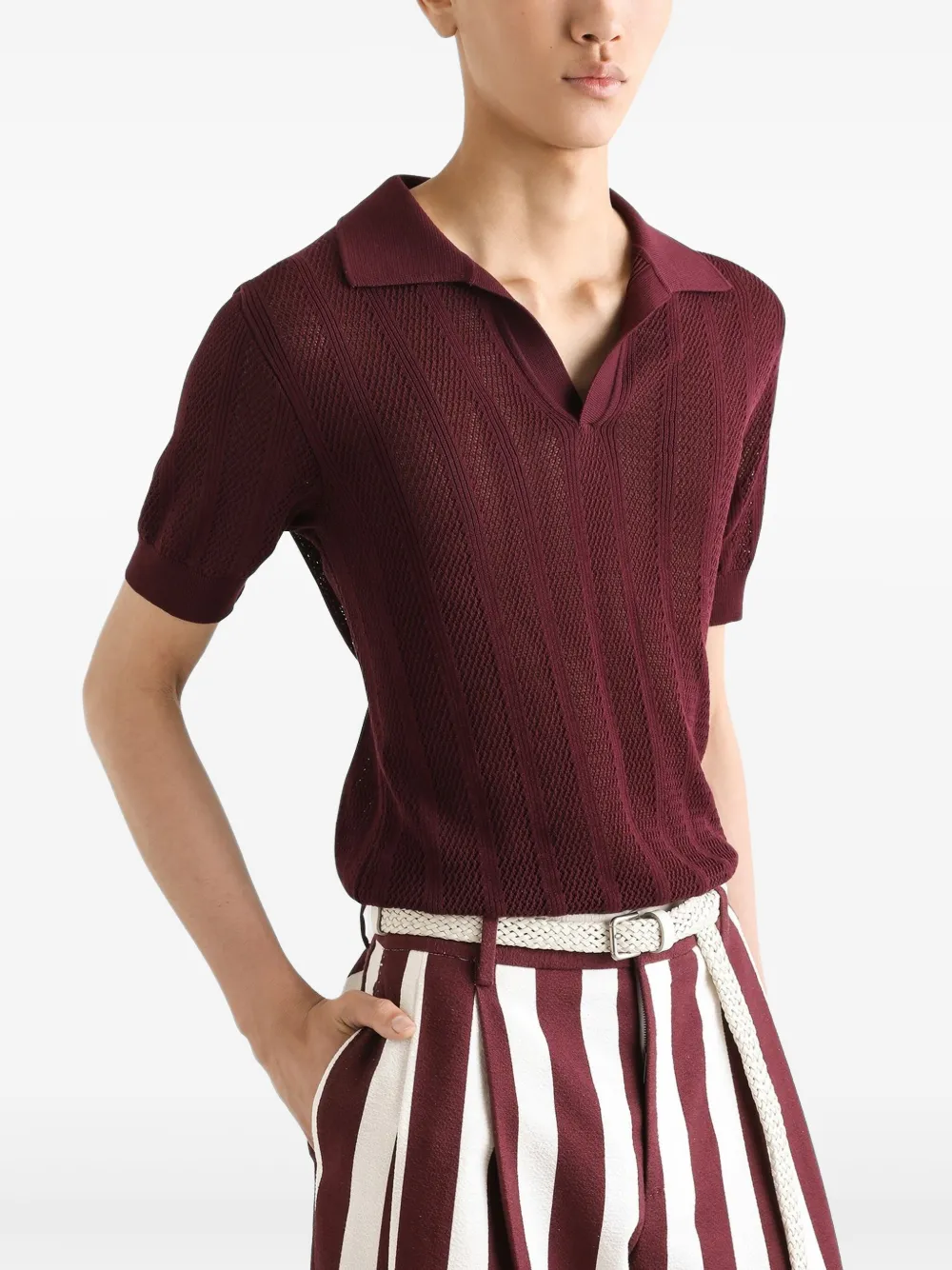 Dolce & Gabbana Gebreid poloshirt Rood