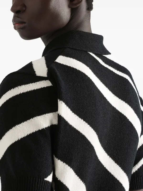 DOLCE & GABBANA ストライプポロシャツ メンズ Dolce & Gabbana ストライプ ポロシャツ ブラック | Lyst