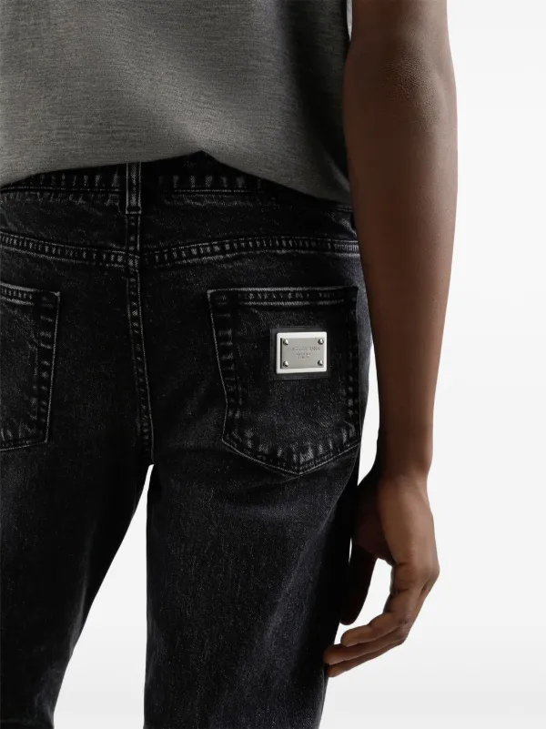 【関税＆送料込み】Dolce & Gabbana Jeans With A Worn Effect Dolce & Gabbana distressed-effect Jeans | Black | FARFETCH