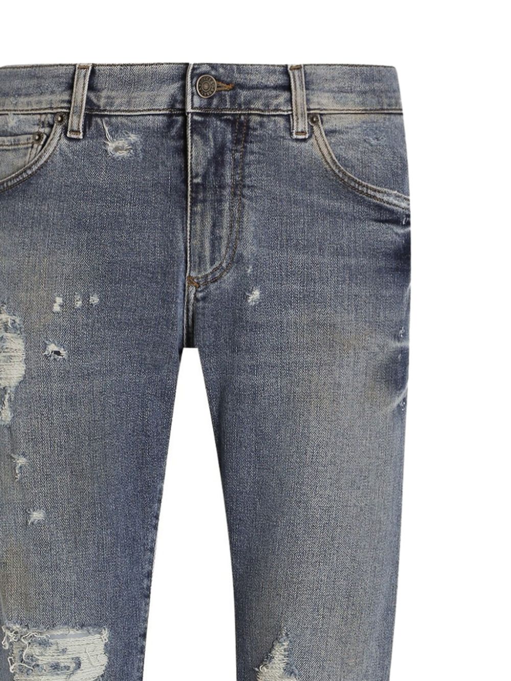 Dolce & Gabbana Gerafelde jeans - Blauw