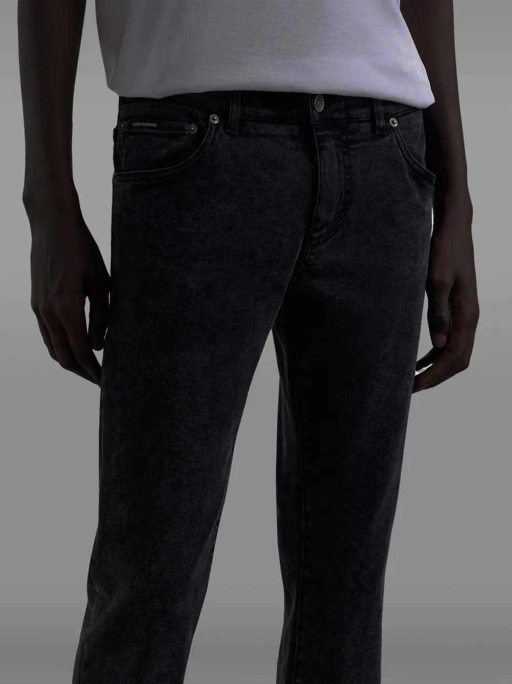 Dolce & Gabbana Black Regular Flat Front Pants In Black