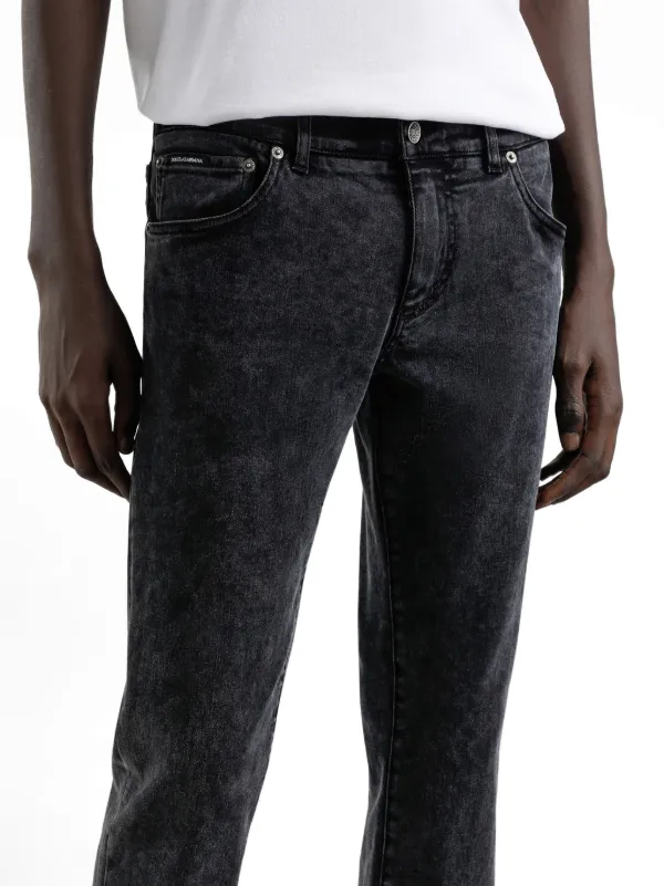 Dolce Gabbana slim-cut Jeans Black FARFETCH PH