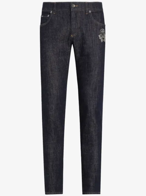 Dolce & Gabbana skinny jeans con apliques del logo