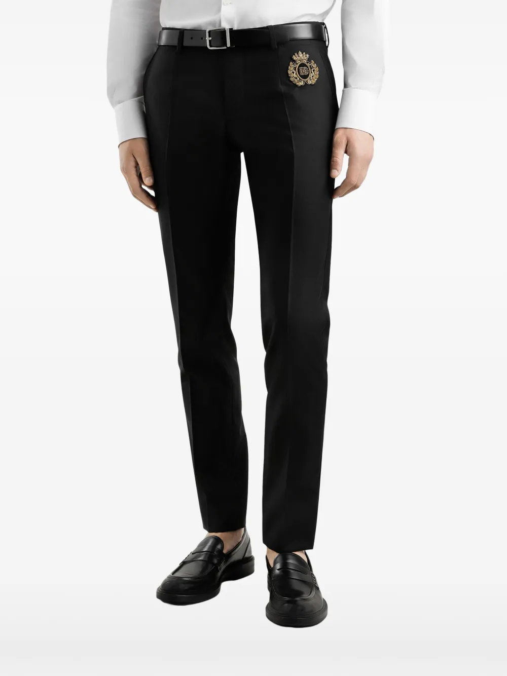Dolce & Gabbana Broek met geborduurd logo Zwart