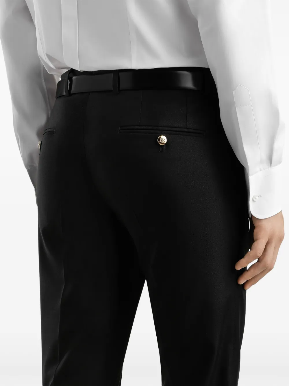 Dolce & Gabbana Broek met geborduurd logo Zwart
