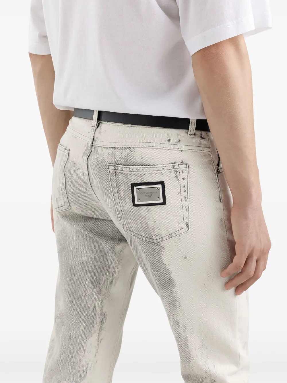 Dolce & Gabbana Jeans met wassing Beige