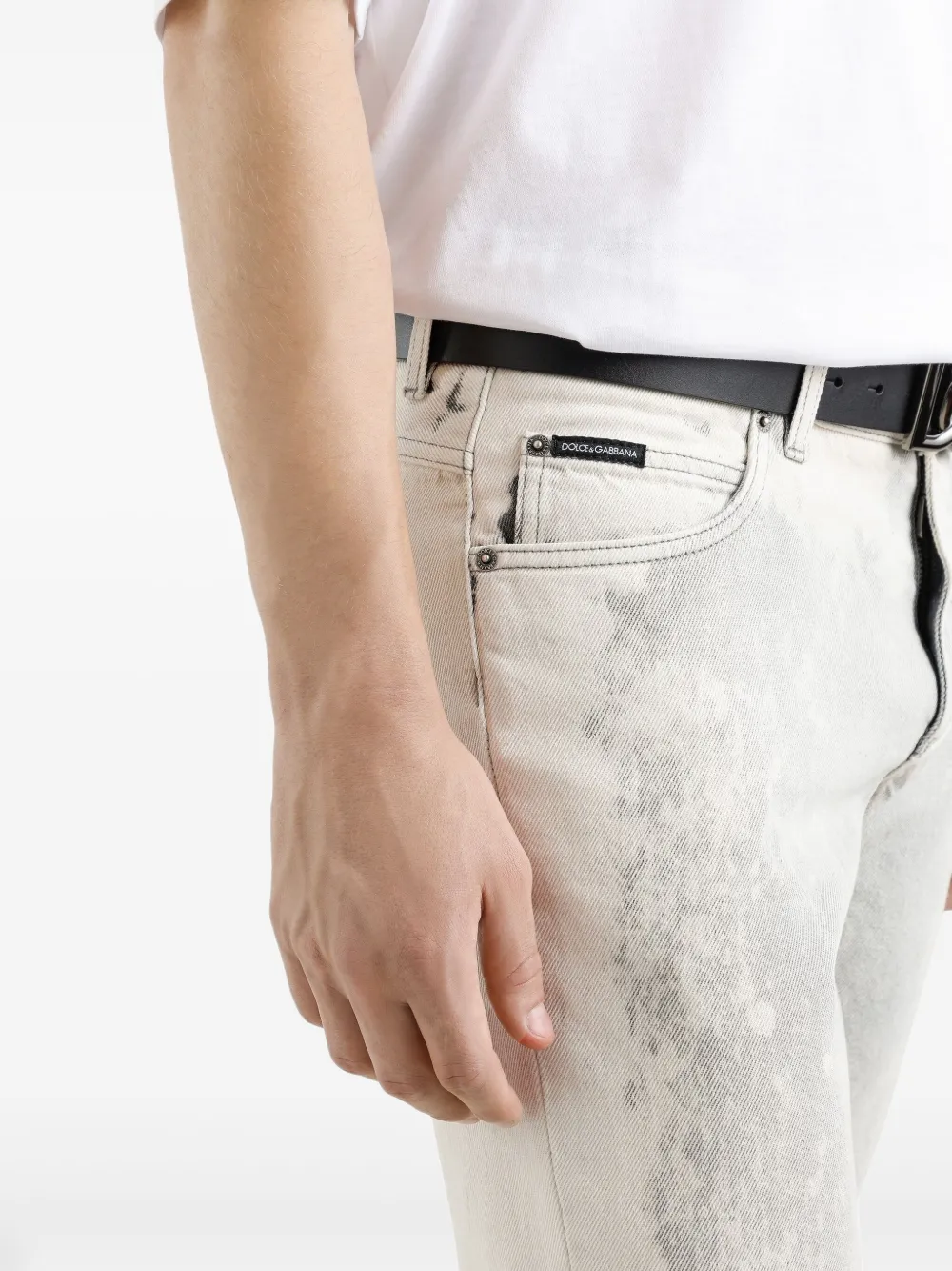 Dolce & Gabbana Jeans met wassing Beige