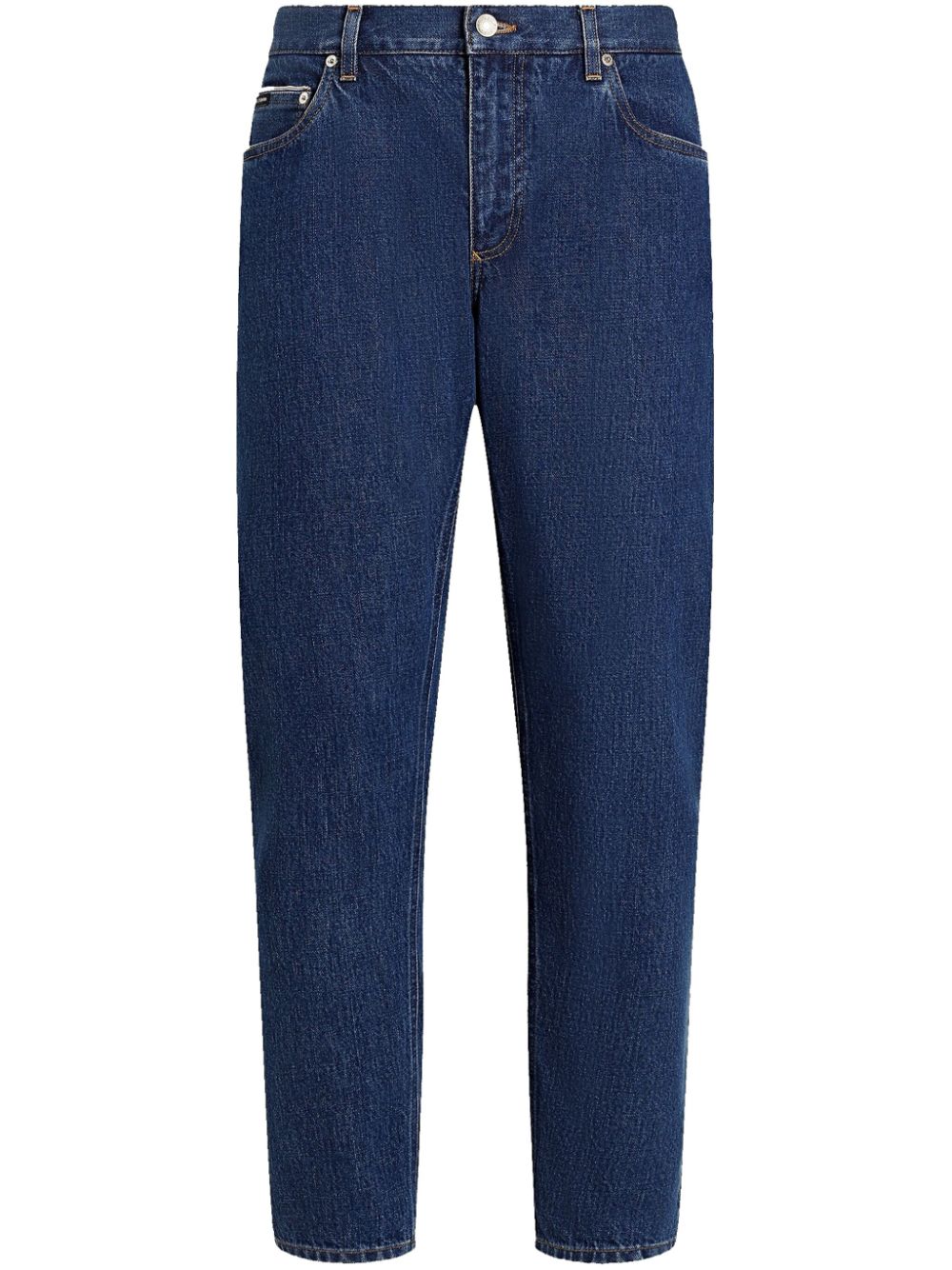 logo-plaque straight-leg jeans