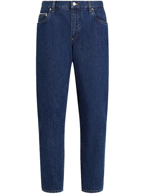 Dolce & Gabbana logo-plaque straight-leg jeans