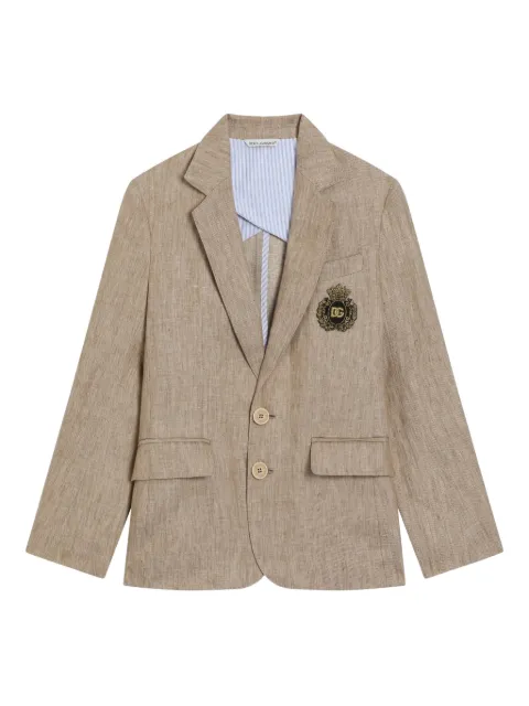 Dolce & Gabbana Kids blazer con aplique del logo