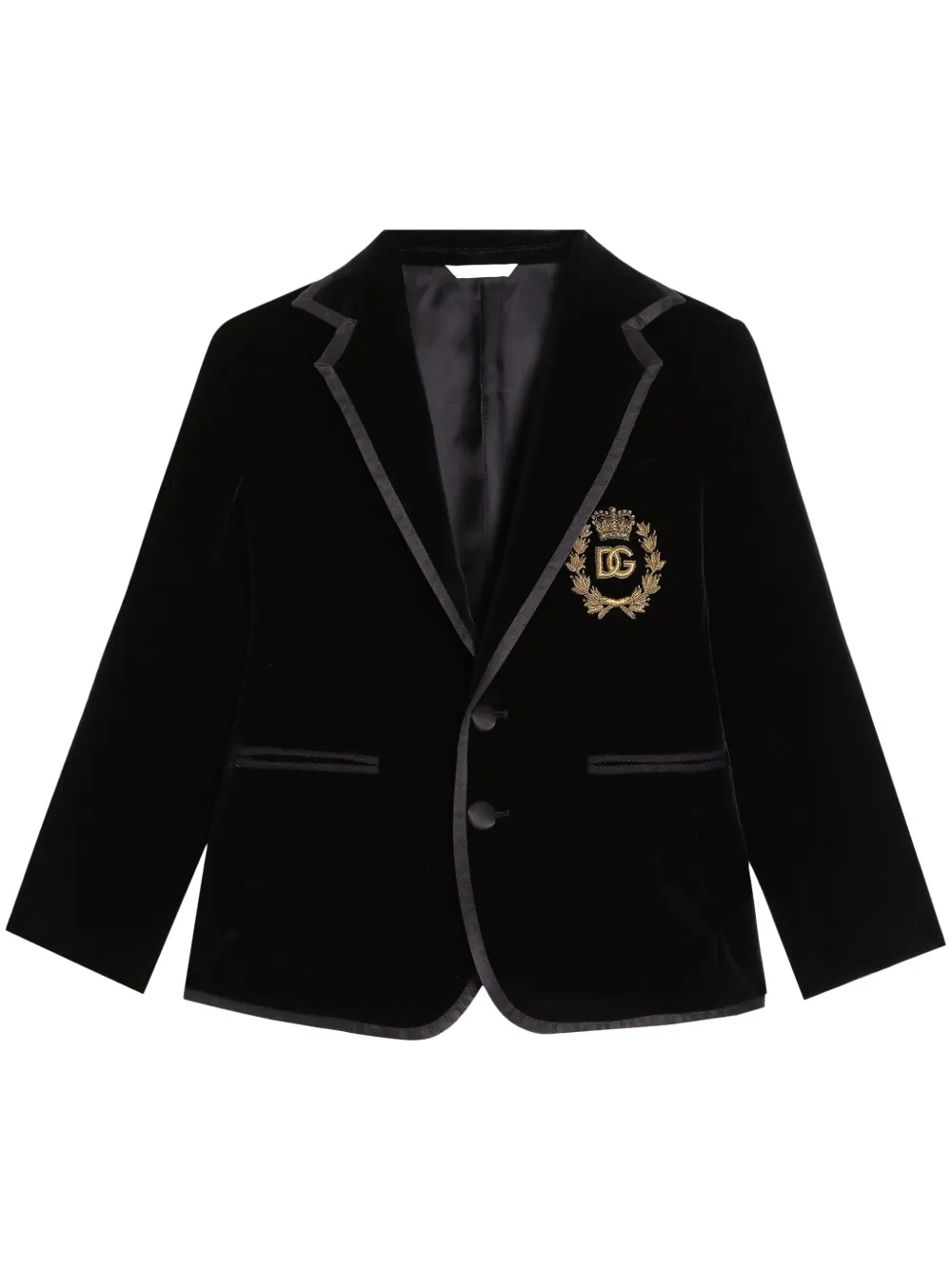 Dolce & Gabbana Kids Blazer con applicazione - Blu