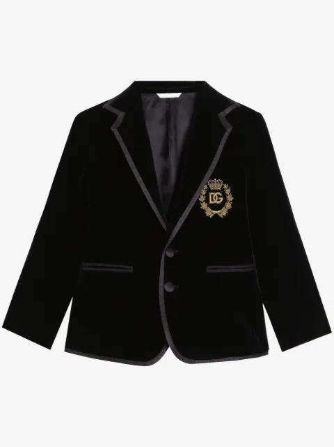 Dolce & Gabbana Kids logo patch blazer