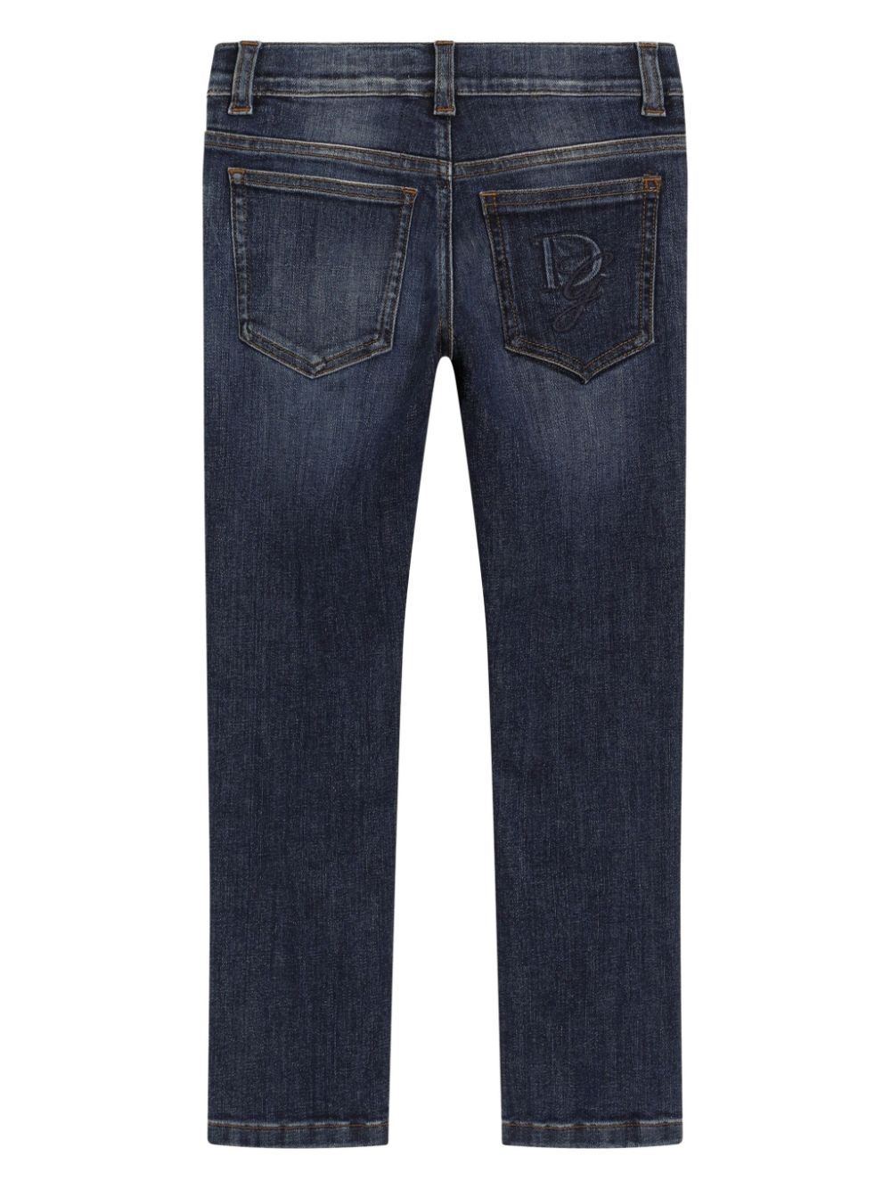 Dolce & Gabbana Kids Gerafelde jeans - Blauw