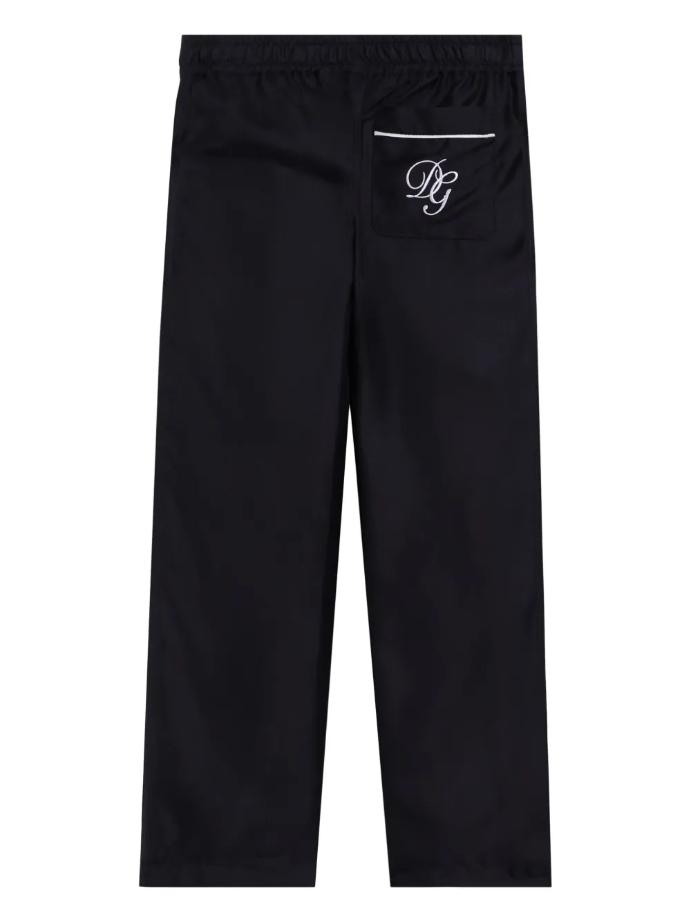 Dolce & Gabbana Kids Trainingsbroek met geborduurd logo - Blauw