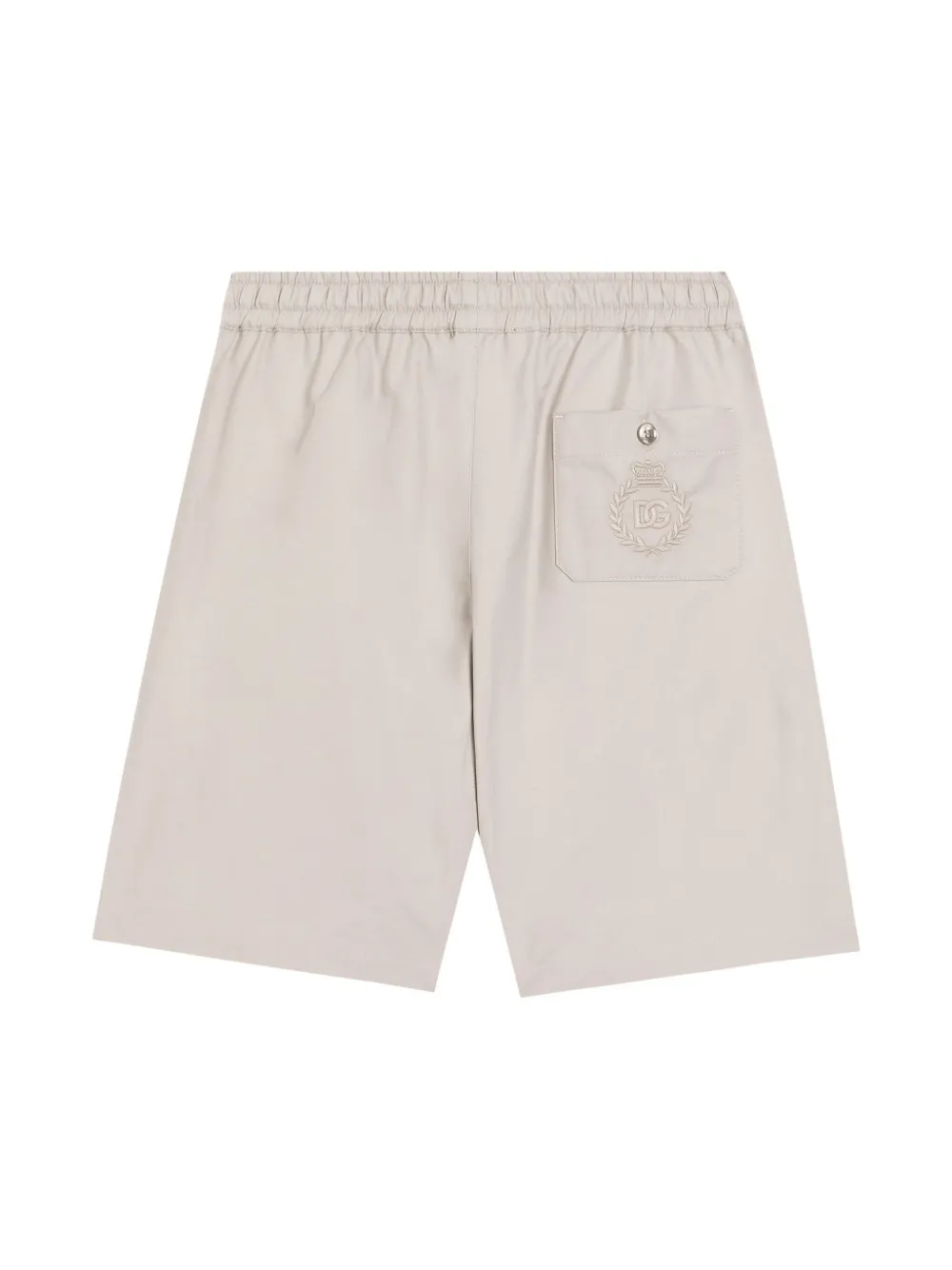 Dolce & Gabbana Logo-embroidered Shorts In Neutral