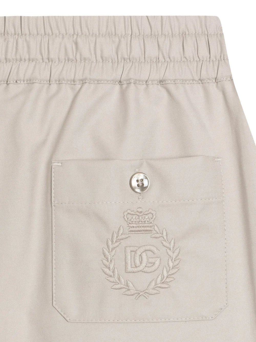 Dolce & Gabbana Logo-embroidered Shorts In Neutral