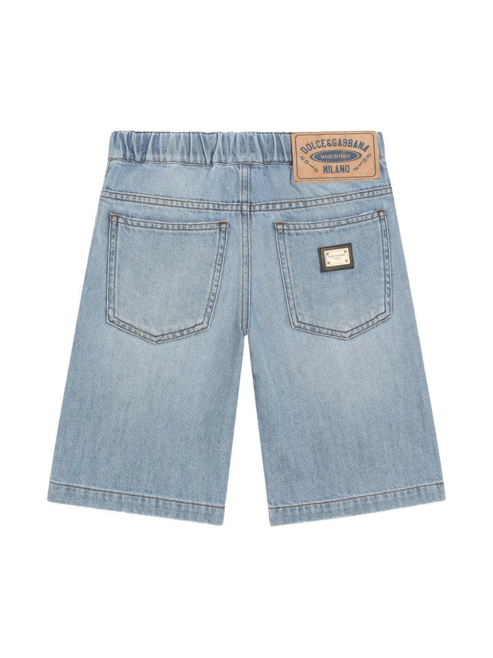 Dolce & Gabbana Kids logo-plaque shorts - Blauw