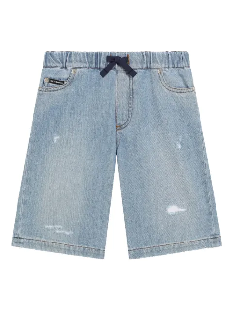 Dolce & Gabbana Kids logo-plaque shorts