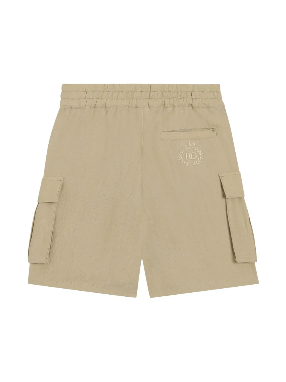 Dolce & Gabbana Kids Shorts met geborduurd logo - Beige