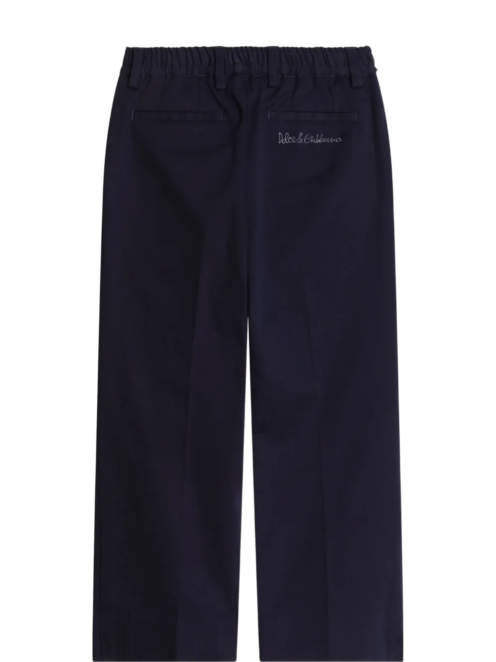 Dolce & Gabbana Kids embroidered logo trousers - Blauw