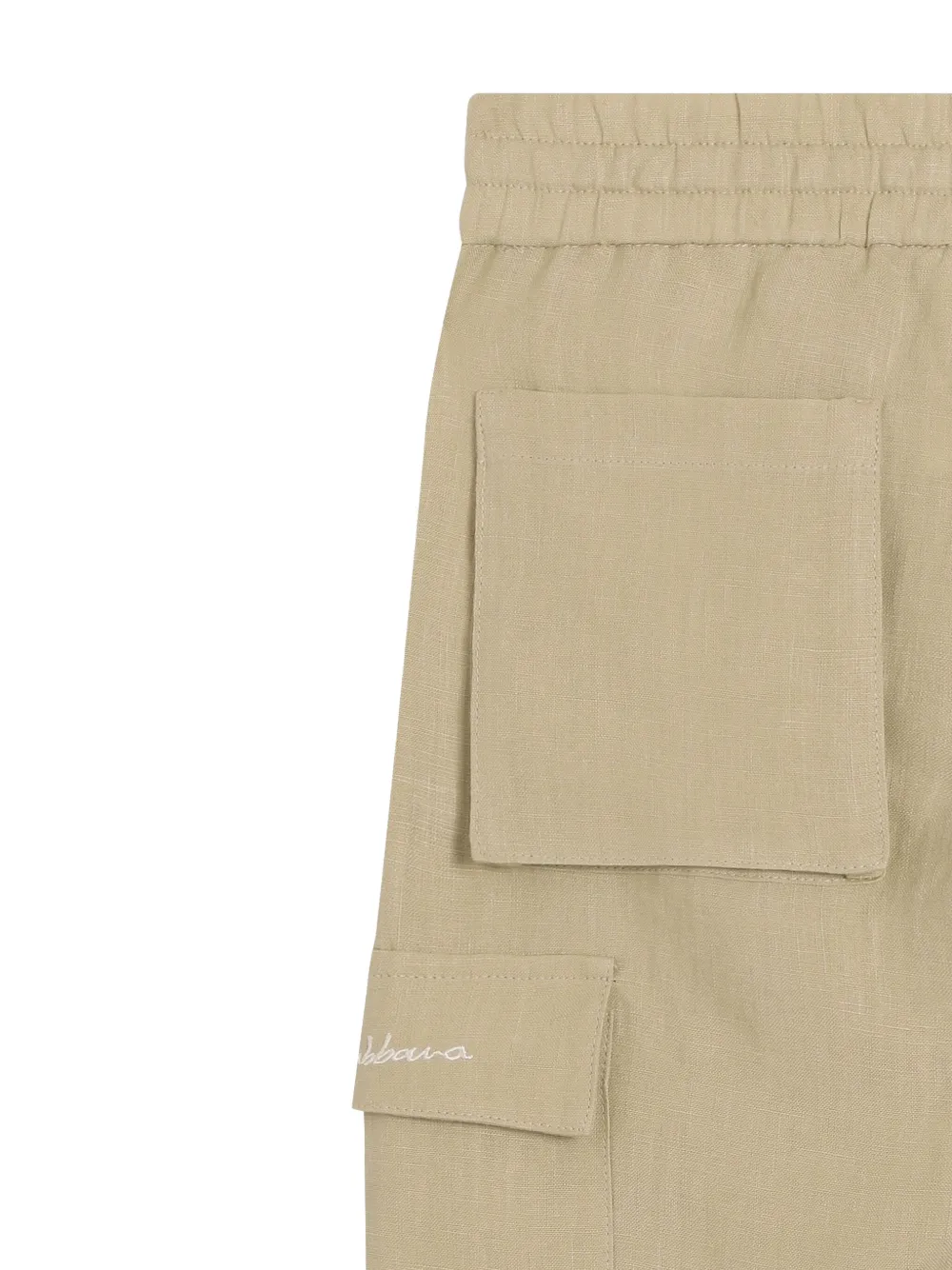 Dolce & Gabbana Kids Broek met geborduurd logo Beige