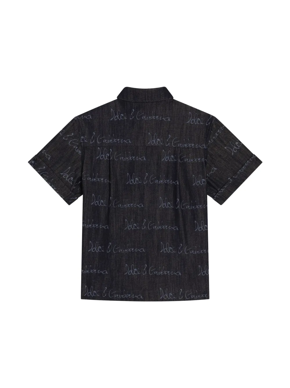 Dolce & Gabbana Kids Shirt met logoprint - Blauw