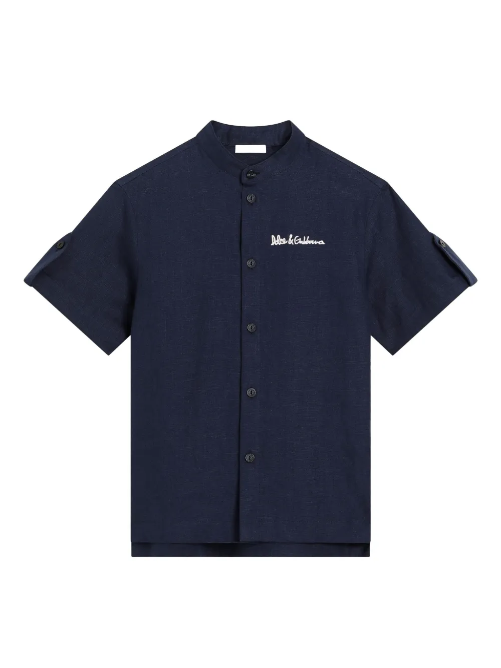 Dolce & Gabbana Kids Shirt met borduurwerk Blauw