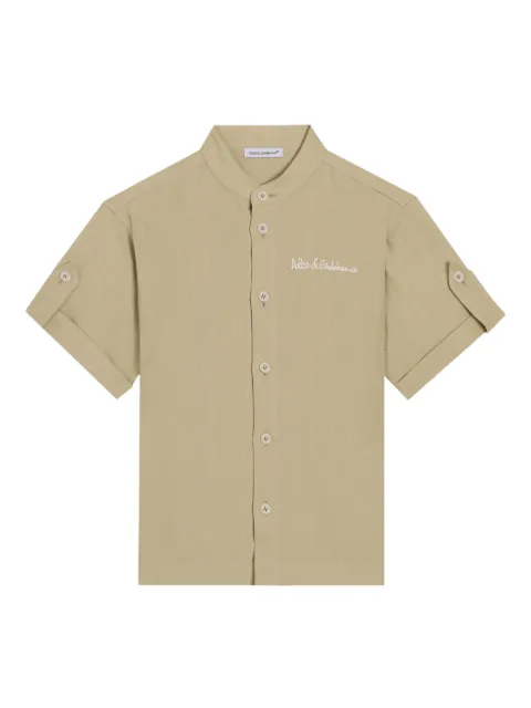 Dolce & Gabbana Kids logo-embroidered shirt