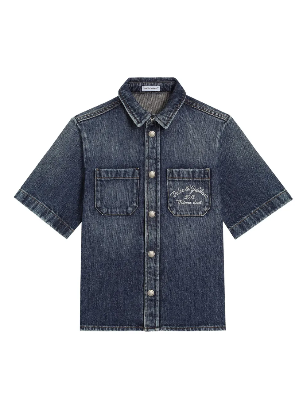 Dolce & Gabbana Kids Spijkershirt Blauw