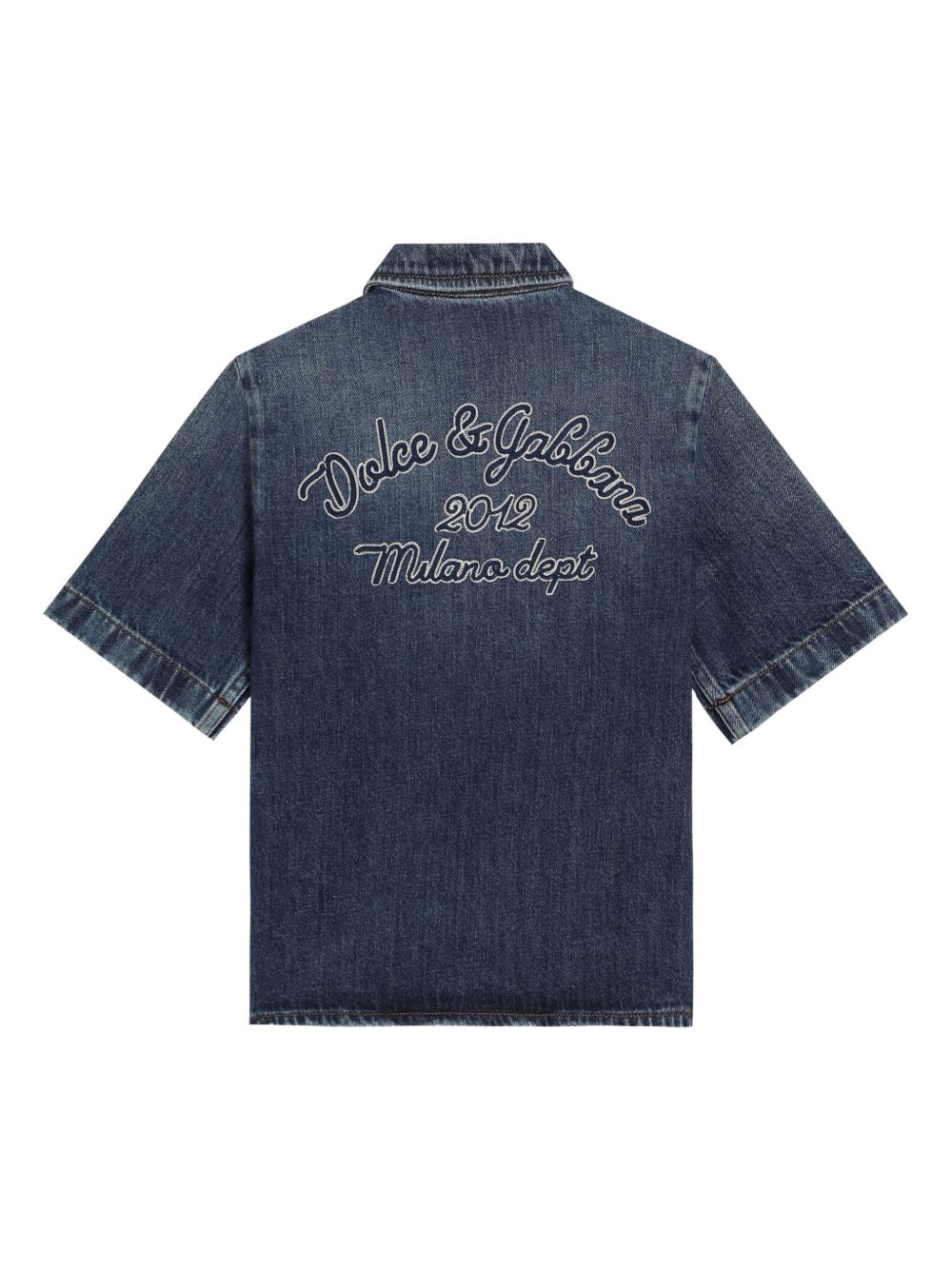 Dolce & Gabbana Kids Spijkershirt - Blauw