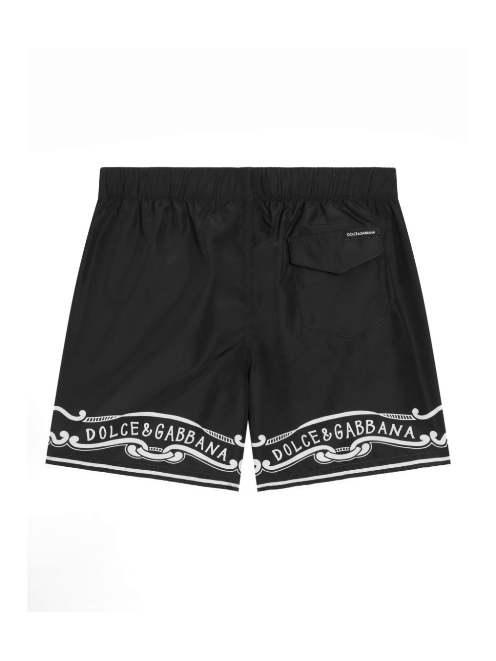 Dolce & Gabbana Kids logo-print swim shorts - Zwart