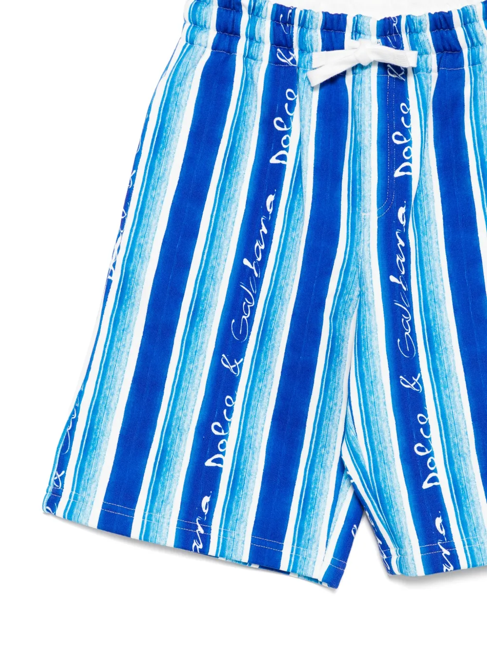 Dolce & Gabbana Kids Gestreepte zwembroek Blauw
