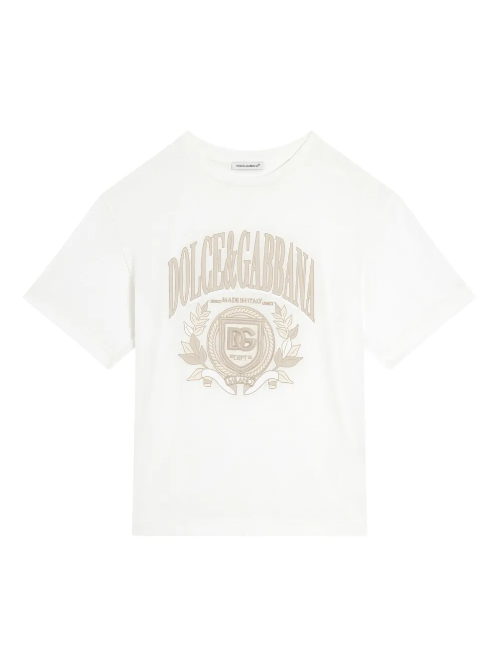 Dolce & Gabbana Kids T-shirt met logoprint Wit