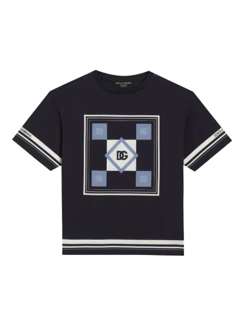 Dolce & Gabbana Kids Katoenen T-shirt met logoprint