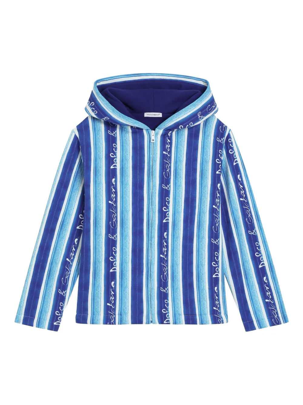 Dolce & Gabbana Kids Gestreepte hoodie Blauw