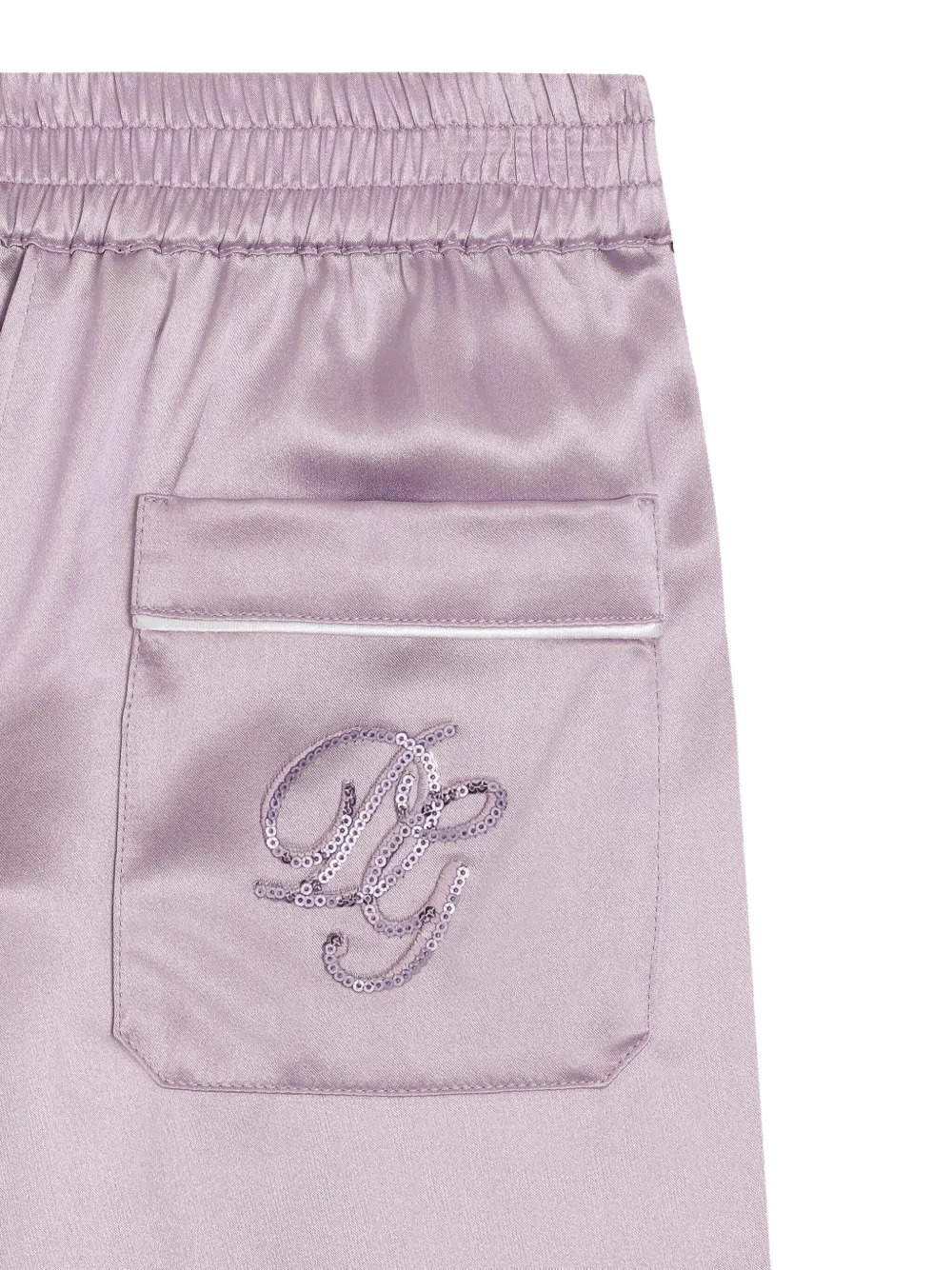 Dolce & Gabbana Kids Satijnen pyjamabroek Paars