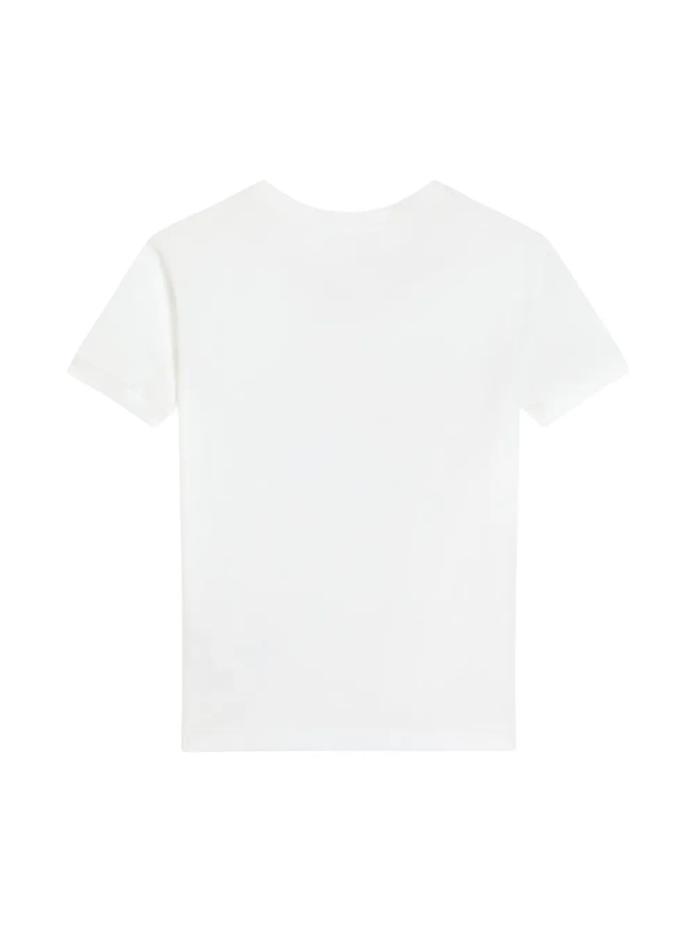 dolce&gabbanakids Dolce & Gabbana Kids T-shirt met logo studs - Wit