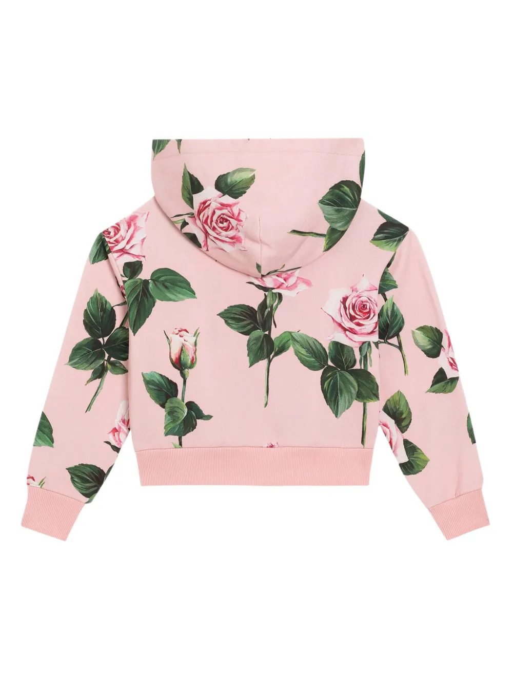 dolce&gabbanakids Dolce & Gabbana Kids Hoodie met bloemenprint - Roze