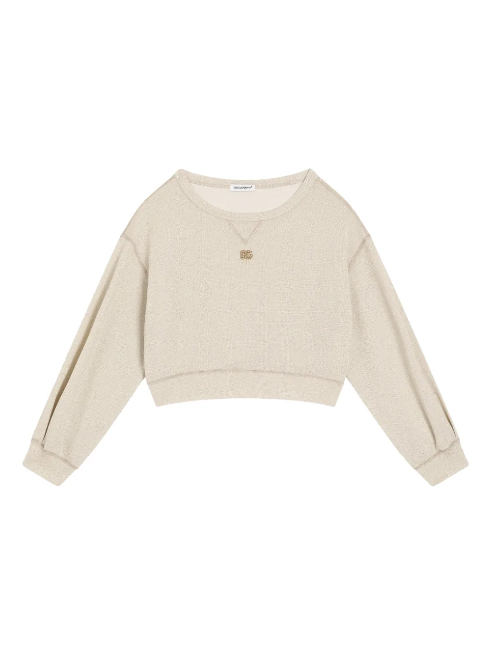 Dolce & Gabbana Kids Sweater met DG-Logo Beige