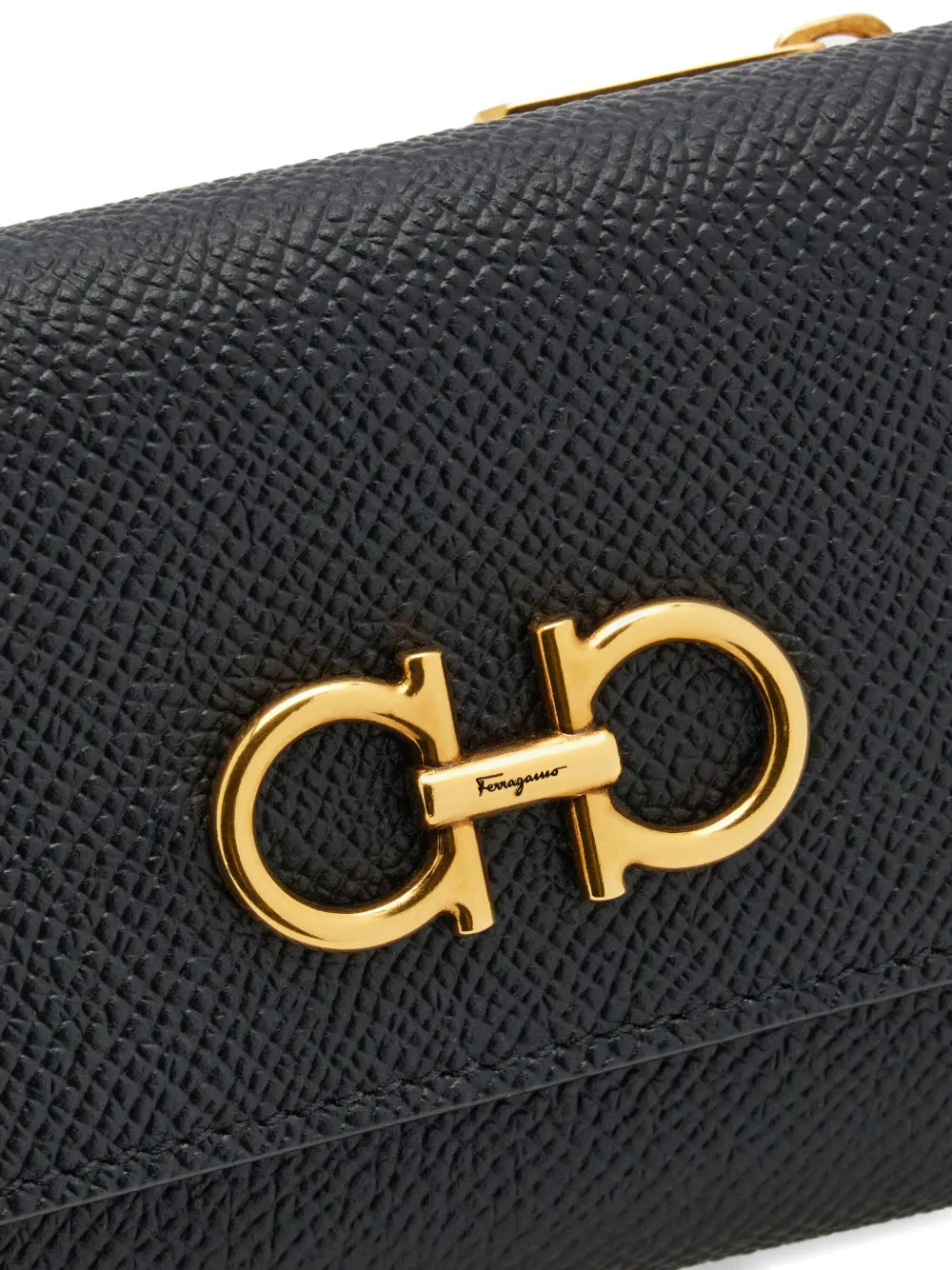 Ferragamo Gancini portemonnee Zwart
