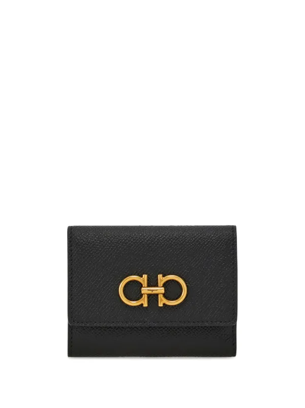 Ferragamo ガンチーニ 三つ折り財布 | ブラック | FARFETCH JP