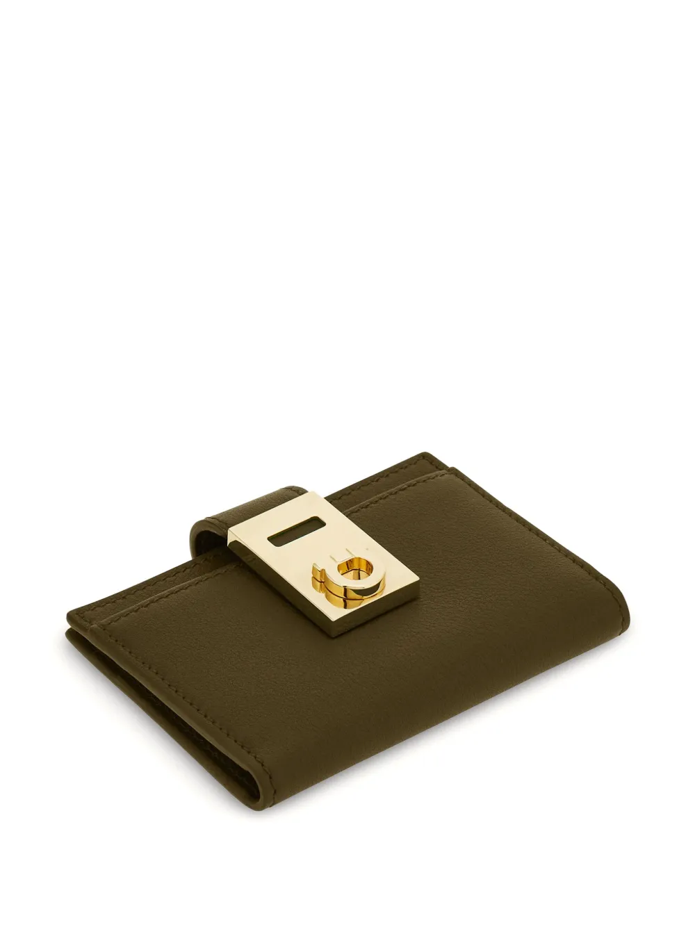 Ferragamo Hug Cardholder In Green
