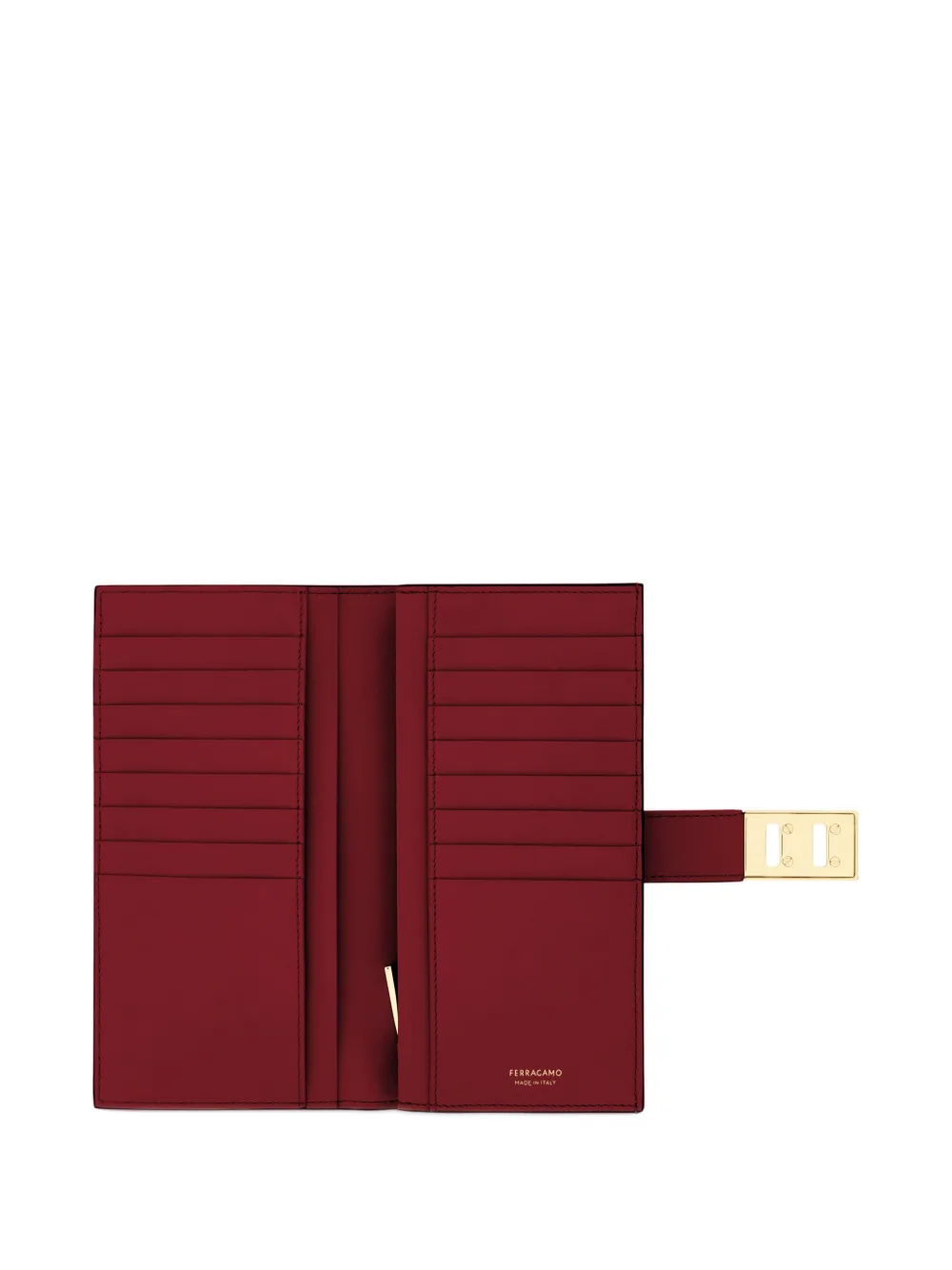 Ferragamo Hug Continental Wallet In Red