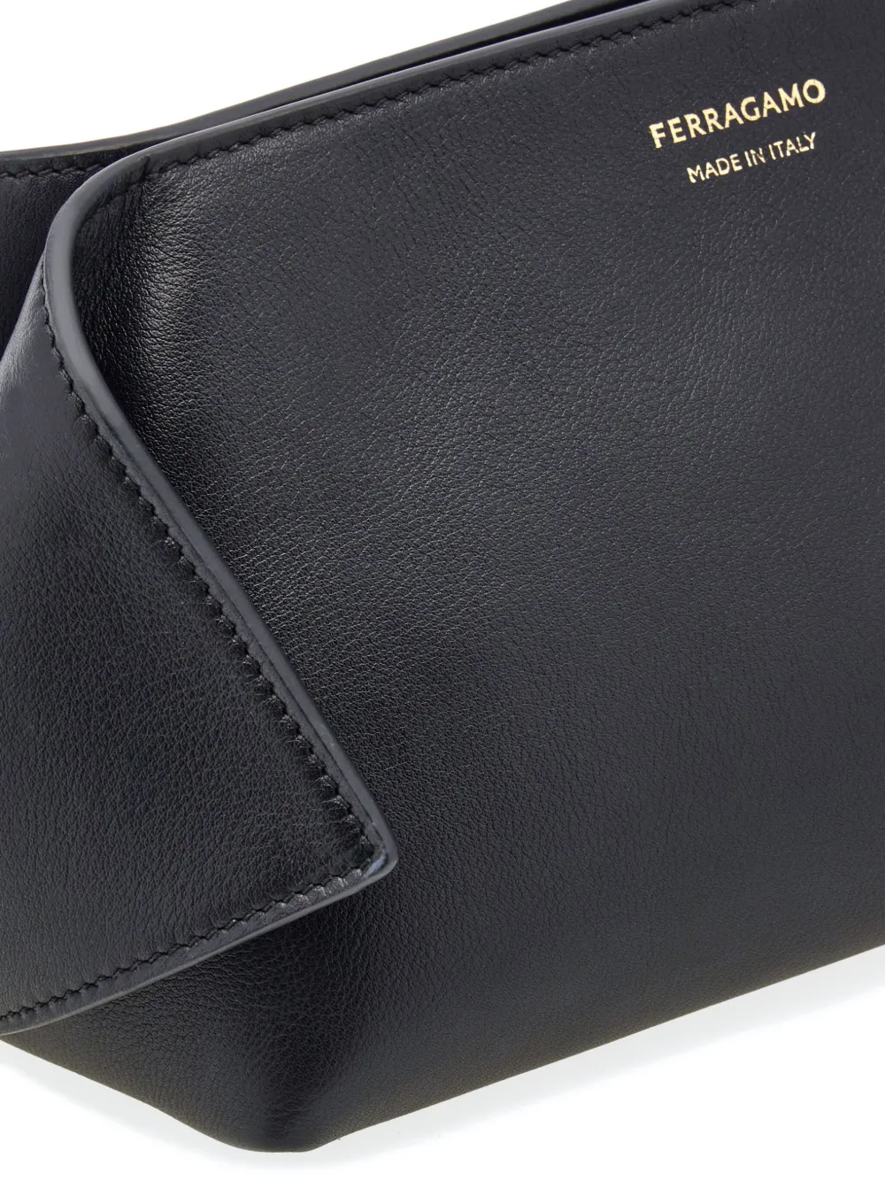 Ferragamo Leren make-up tas Zwart