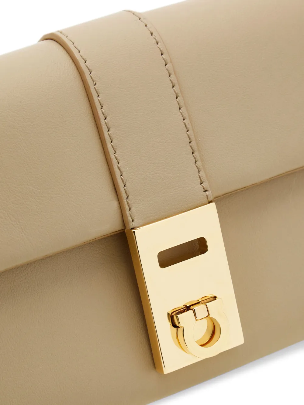 Shop Ferragamo Hug Wallet In Neutrals