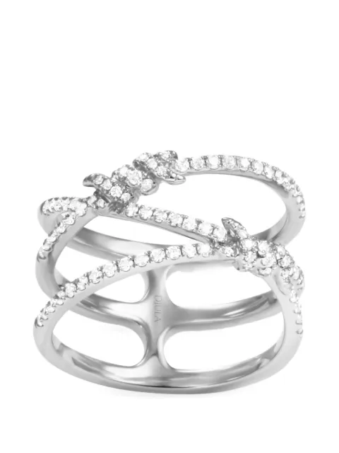 Djula Barbelé Interlaced diamond ring