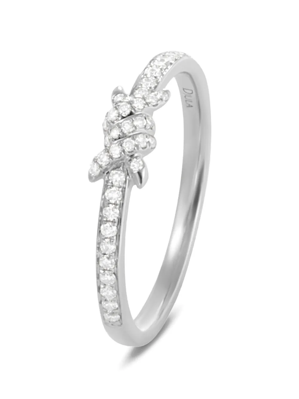  Djula Anillo Barbelé Con Diamantes - Plateado 