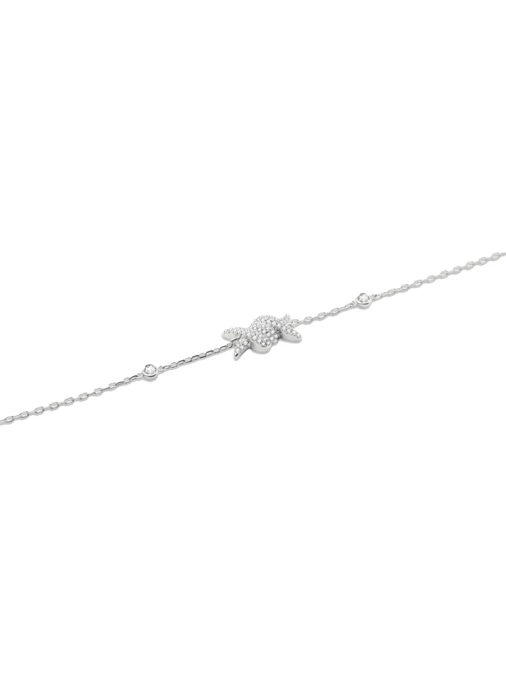  Djula Pulsera Barbelé Con Diamantes - Plateado 